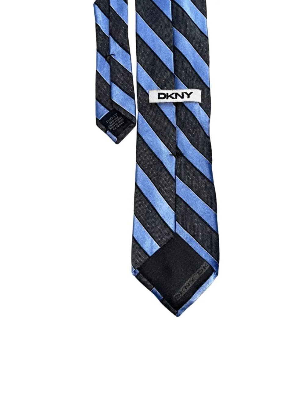 DKNY Blue Black Striped Silk Tie Classic Men's Necktie 3.25